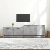 Mobile Porta TV Grigio Cemento 158,5x36x45 cm Legno Multistrato 811488