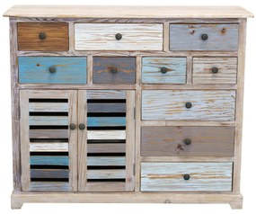 COLORWOOD - credenza multicassetto in legno colorato