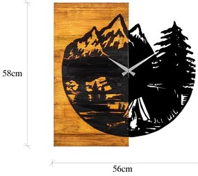 Orologio da parete 56x58 cm 1xAA legno/metallo