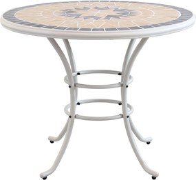 VENTUS - set tavolo in ferro Ø 90 x 74 h con 4 poltrone Ventus