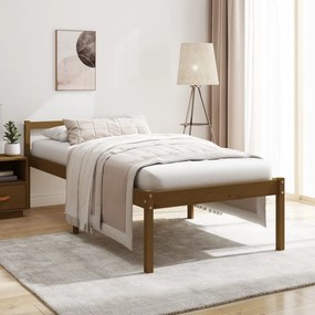 Letto per Anziani Miele 100x200 cm in Legno Massello di Pino