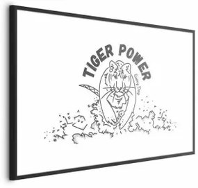 Poster - Tiger Power Cornice nera con margine 60x40