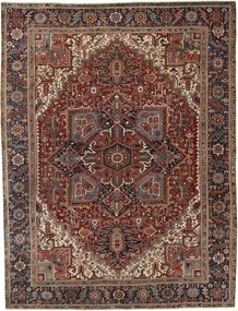 Heriz Tappeto persiano 310 x 410 Rosso (Iran) Annodato A Mano