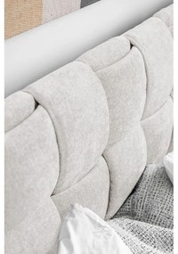 Letto matrimoniale imbottito color crema con rete inclusa 180x200 cm Eve – Miuform