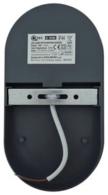 Lampada da parete per esterni LED con sensore di movimento, 18W/230V, IP44, antracite