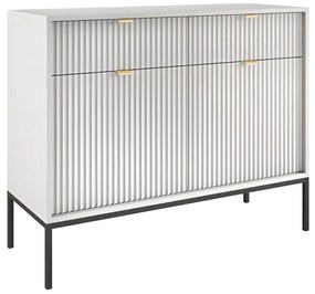 Credenza con 2 ante e 2 cassetti Grigia - LIOUBA di Pascal MORABITO
