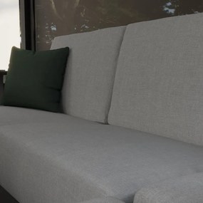 Divano da giardino con cuscino Athena NATERIAL con braccioli in alluminio, seduta in alluminio antracite L 160 x H 88 x P 88 cm
