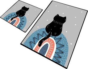 Set di tappetini per il bagno 2 pz 60x100 cm Waiten – Foutastic