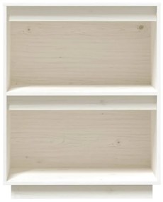 Mobile consolle bianco 60x34x75 cm in legno massello di pino