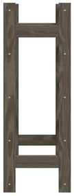 Portabottiglie per 20 bottiglie grigio legno massello di pino