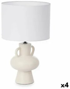 Lampada da tavolo Vaso 40 W Bianco Ceramica 24 x 39,7 x 24 cm (4 Unità)