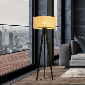 Piantana Moderno Drago Acciaio Nero Marrone 1 Luce E27 Ip20