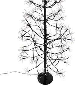 Lampada da terra natalizia nera albero 150 cm con LED e timer IP44 - Caspar