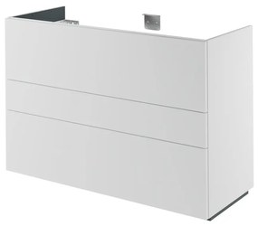 Mobile da bagno sotto lavabo Neo bianco laccato L 120 x H 84 x P 48 cm 3 cassetti, lavabo non incluso