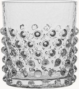 Set di 2 bicchieri in vetro soffiato Hobnail