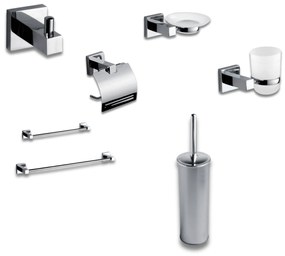 Set 7 Accessori Da Bagno Etruska "New Jazz" Cromo Lucido