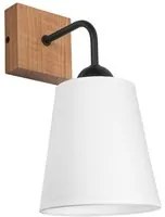 Lampada a Parete Lula, Bianco, Legno, 15x15x29 cm, EPIKASA