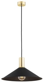 Argon 4912 - Lampadario a sospensione con filo MINORI 1xE27/15W/230V nero/oro