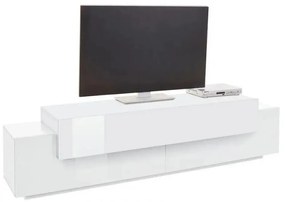 Porta TV Corona Bianco Laccato 200 cm - Dimensioni: 200 x 45 x 51,6 cm