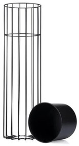 Vaso da fiori in metallo LOFT 70x20 cm nero