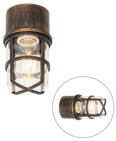 Lampada da soffitto e da parete oro anticato IP54 - Kiki