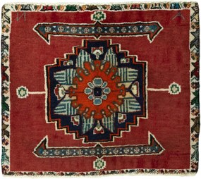 Shiraz Tappeto persiano 60x50 Rosso (Iran) Annodato A Mano