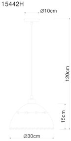 Globo 15442H - Lampadario su filo REX 1xE27/60W/230V