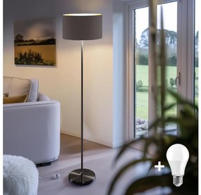 Lampada da terra LED TUNJA 1xE27/20W/230V Ø 38 cm nero/marrone