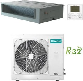 Climatizzatore Condizionatore Hisense Canalizzabile R32 36000 BTU MONOFASE AUD105UX4REH8 INVERTER Classe A++/A+