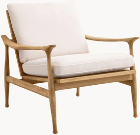 Sedia con braccioli da giardino in legno di teak Manzo