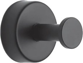 Kamalu - Appendino bagno a muro in acciaio inox finitura nera opaca | MONDE-N