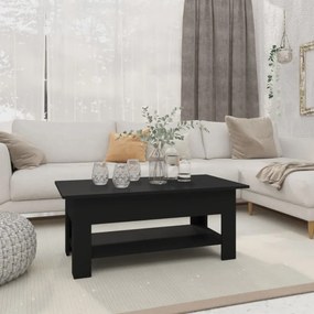 Tavolino Da Salotto Nero 102x55x42 Cm İn Truciolato /