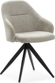 Set di sedie da pranzo grigio chiaro in imbottito con braccioli 2 pz Tamara – Marckeric