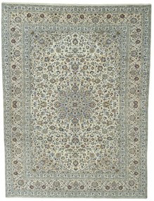 Kashan Tappeto 390x300 Beige (Iran) Annodato A Mano