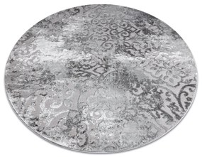 Tappeto MEFE moderno  Cerchio 8724 Ornamento vintage - Structural due livelli di pile grigio