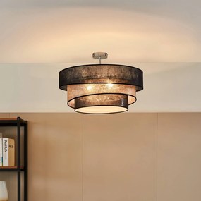 Plafoniera soffitto Ayvira Lindby, dimmerabile, Nero, Soggiorno / Sala da pranzo, Moderno, Plafoniera