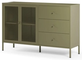Cassettiera verde in metallo 140x90x40 cm Fayna – Marckeric