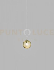 Puppet sospensione p ambra trasparente cromo lucido 1 luce attacco g9