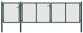 Cancello Per Giardino İn Acciaio 400x75 Cm Verde /