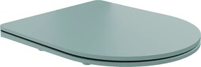 Mexen sedile WC a caduta lenta slim, duroplast, verde chiaro opaco - 39740048