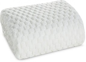 Coperta spessa in bianco con un motivo moderno Larghezza: 150 cm | Lunghezza: 200 cm