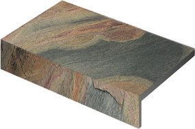 Piastrella coprigradino per scale ECODADO+ Roccia multicolore L 15 x H 4 cm, Sp. 9 mm 8 pezzi