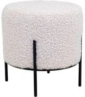 Pouf Alford, Bianco, Poliestere, 35,5x35,5x37 cm, EPIKASA