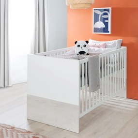 Lettino bianco e grigio chiaro 70x140 cm Julia - Roba