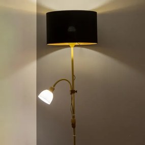 Brilagi - Lampada da terra CERIA 2 in 1 1xE27/100W/230V + 1xE14/25W oro/nero