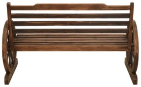 Panchina da Giardino 112 cm in Legno Massello di Abete