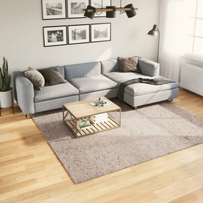 Tappeto Shaggy Pamplona A Pelo Lungo Moderno Beige 240x240 Cm /