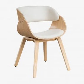 Confezione da 2 sedie da pranzo in legno e similpelle Lorete Legno - Sklum