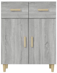 Credenza grigio sonoma 69,5x34x89 cm in legno multistrato