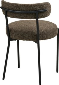 Sedia da pranzo marrone in imbottito Badalona – House Nordic